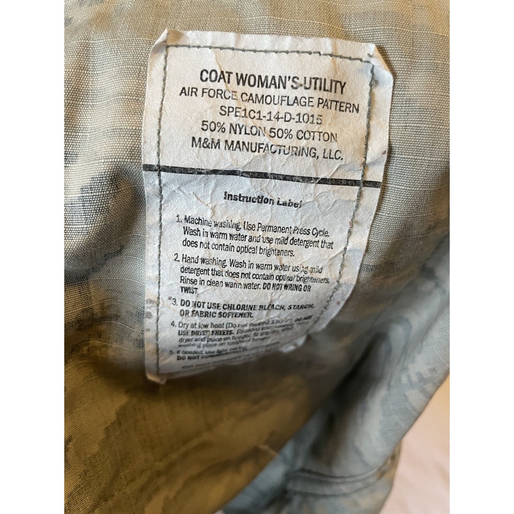 Womens Military Air Force Camouflage Utility Coat Jacket Size 6R - Picture 9 of 9